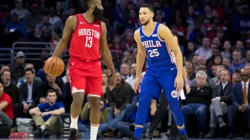 James Harden (left) and Ben Simmons (right). (Getty)
