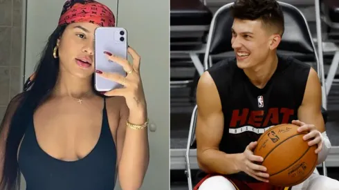 Katya Elise Henry (left) & Tyler Herro. (Getty)
