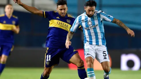 Racing earned a valuable 1-0 victory over Boca in the first game of the series. (Getty)
