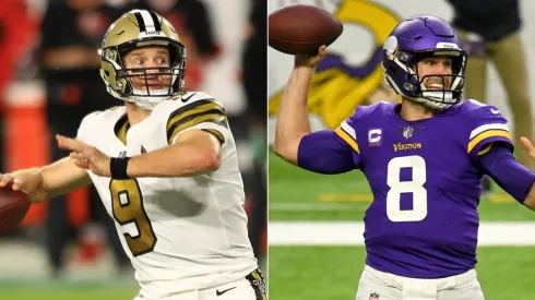 Drew Brees (left) and Kirk Cousins (right). (Getty)
