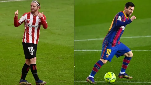 Iker Muniain and Lionel Messi, (Getty)
