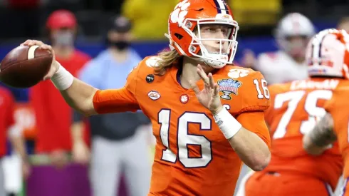 Trevor Lawrence is leaving Clemson after three years. (Getty)
