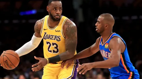 LeBron James and Chris Paul during the 2019/20 NBA season. (Getty)