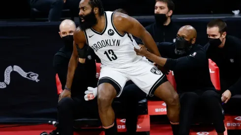 James Harden had a heated exchange with one teammate. (Getty)
