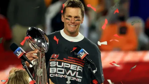 Tom Brady after winning his 7th Super Bowl. (Getty)
