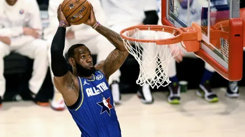 LeBron James during the 2020 All-Star Game. (Getty)