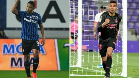 Luis Muriel (left) and Carlos Casemiro (right). (Getty)