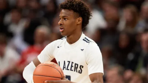 Bronny James could miss his sophomore season with Sierra Canyon. (Getty)
