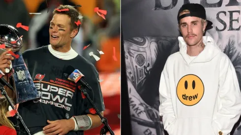 Tom Brady and Justin Bieber. (Getty)
