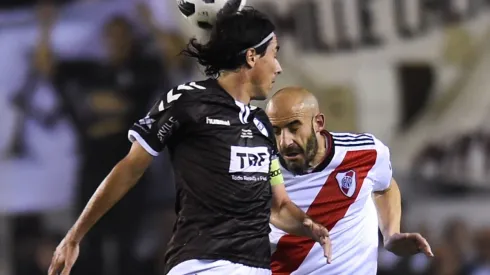 Platense and River in a Copa Argentina game in 2018, when they were in different divisions (Getty).
