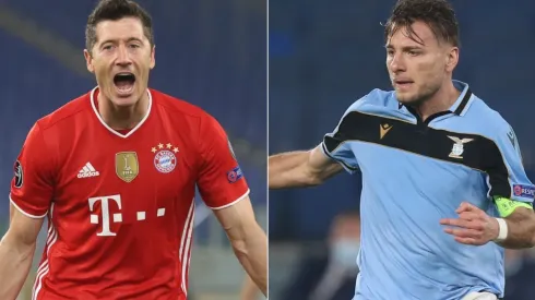 Lewandowski and Immobile are two of the Champions League 2020/21 top scorers (Getty).
