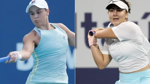 Ashleigh Barty and Bianca Andreescu clash in the WTA Miami Open Final (Getty).
