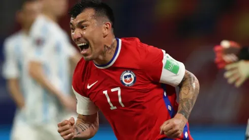 Chile's Gary Medel celebrates a goal (Getty).
