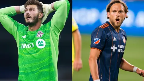 Alex Bono of Toronto FC (left) and Tom Pettersson of FC Cincinnati (right). (Getty)
