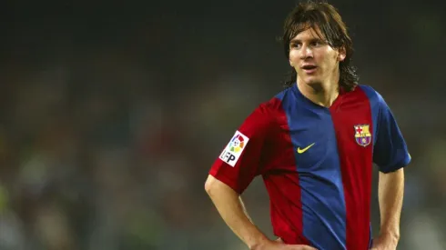 Lionel Messi playing for Barcelona in 2006 (Getty).
