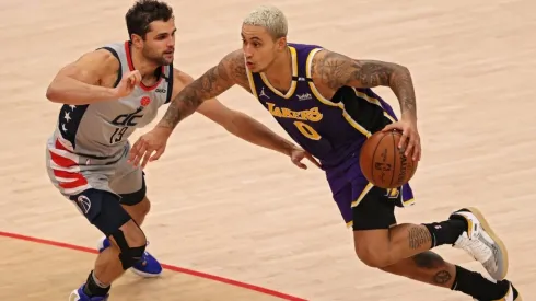 Kyle Kuzma vs. the Wizards. (Getty)
