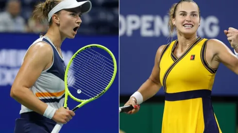 Barbora Krejcikova (left) and Aryna Sabalenka (Getty).
