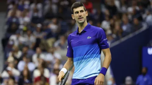 Novak Djokovic during the US Open 2021
