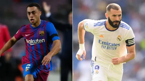 Sergiño Dest and Karim Benzema (Getty Images)
