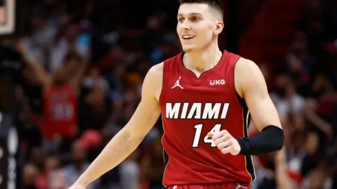 Tyler Herro of the Heat at the game vs Orlando Magic on October 25 by Cliff Hawkins
