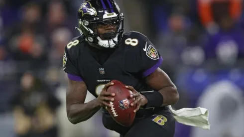 Lamar Jackson of the Ravens during the game against the Cleveland Browns in Week 12