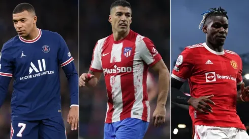 Kylian Mbappe, Luis Suarez, Paul Pogba (Getty Images)
