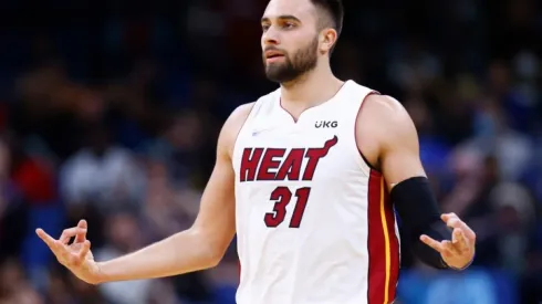 Max Strus of Miami Heat at the game vs Orlando Magic (Futbolsites)
