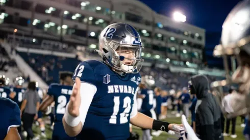 Quarterback Carson Strong of the Wolf Pack
