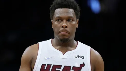 Kyle Lowry of the Miami Heat in a game against the Sacramento Kings
