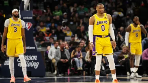 Anthony Davis, Russell Westbrook, and LeBron James