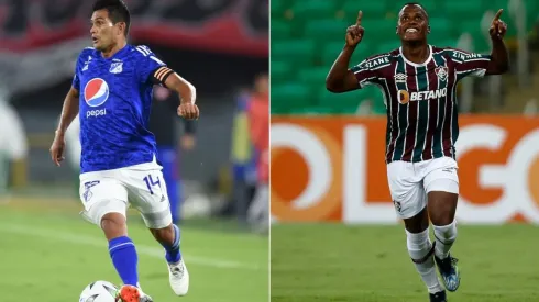 David Macallister Silva of Millonarios and Jhon Arias of Fluminense