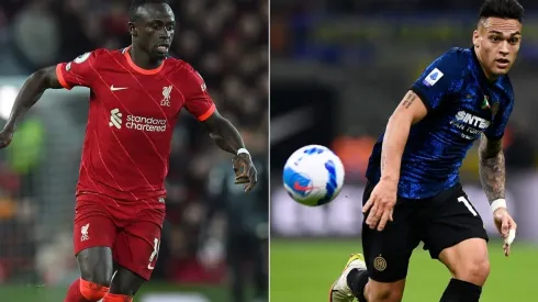 Sadio Mane of Liverpool and Lautaro Martinez of Inter
