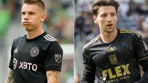 Bryce Duke of the Inter Miami and Ilie Sanchez of LAFC
