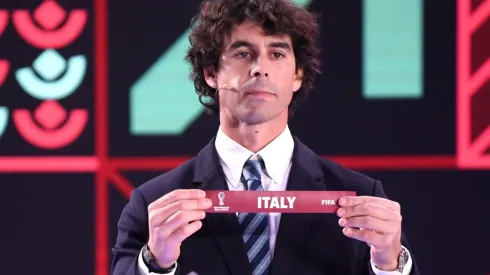 Italy being drawn in the Qatar 2022 European playoffs draw in 2021.
