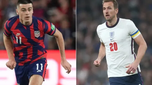 Gio Reyna and Harry Kane
