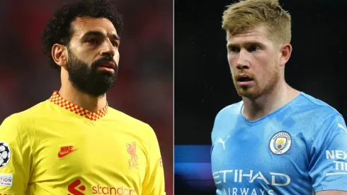 Mohamed Salah of Liverpool and  Kevin De Bruyne of Manchester City
