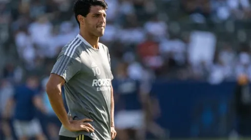 Carlos Vela of Los Angeles FC prior to the match against Los Angeles Galaxy
