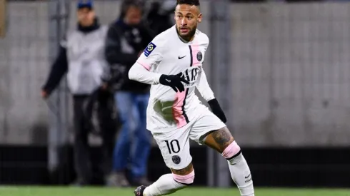 Neymar Junior of Paris Saint Germain in action during the Ligue 1 match
