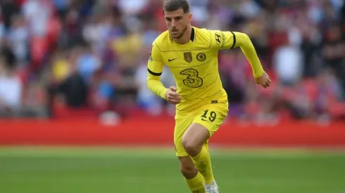 Mason Mount of Chelsea in action during The FA Cup Semi-Final match
