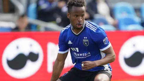 Jeremy Ebobisse #11 of the San Jose Earthquakes during a game between Nashville SC and San Jose Earthquakes at PayPal Park
