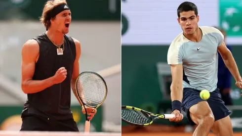 Alexander Zverev (left) and Carlos Alcaraz