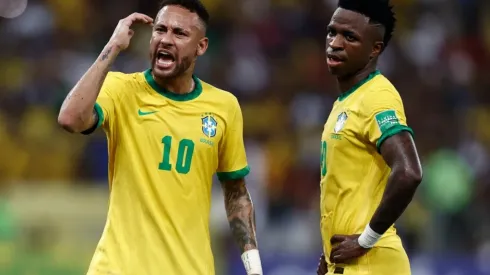 Neymar Jr. and Vinícius Júnior of Brazil