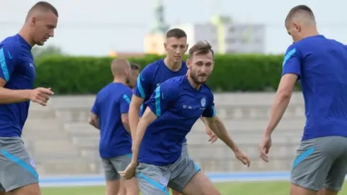 Slovakia players training ahead game vs Kazakhstan
