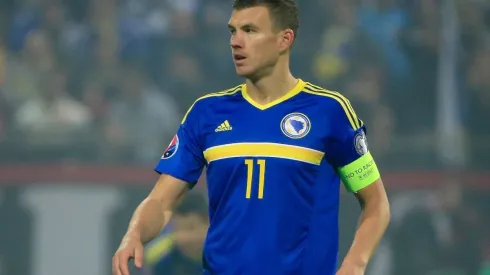 Edin Dzeko of Bosnia