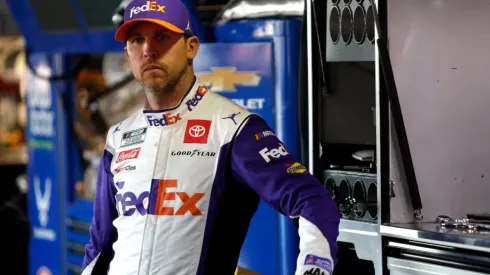 Denny Hamlin, poleman in the Ally 400
