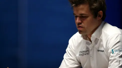 Magnus Carlsen of Norway in a chess game
