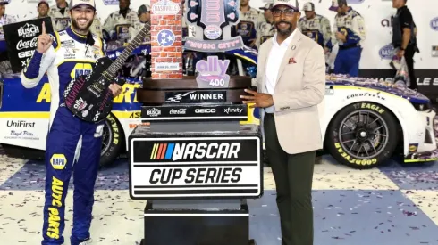 Chase Elliot after winning the NASCAR Cup Series Ally 400
