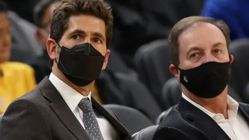 Golden State Warriors general manager Bob Myers and owner Joe Lacob
