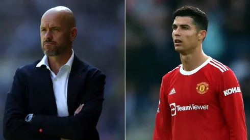 Erik ten Hag (left) and Cristiano Ronaldo.
