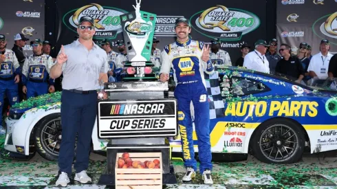Chase Elliott, winner of the Quaker State 400